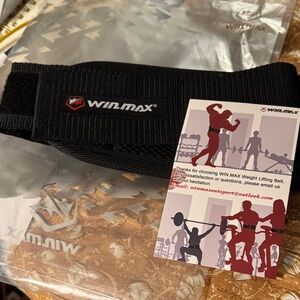 Win.Max Weightlifting Belt Unisex Size Medium Velcro